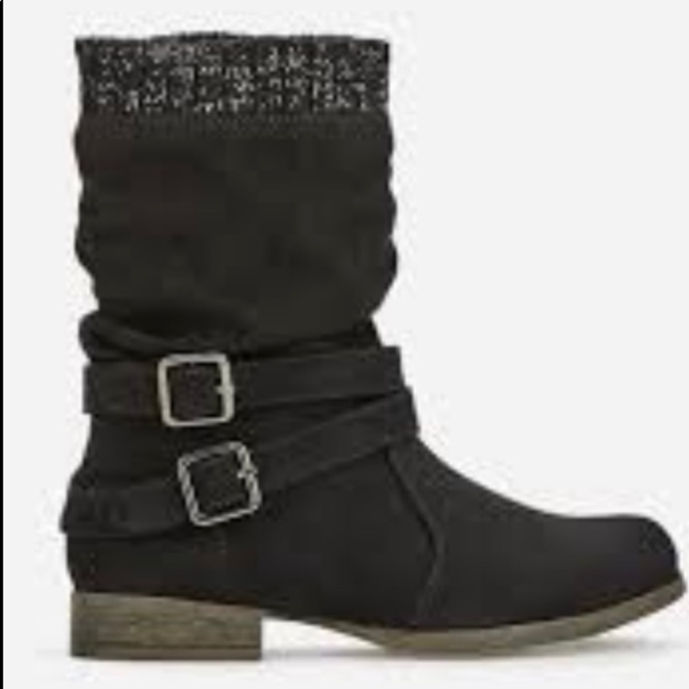 Just Fab marlon boots gently used black